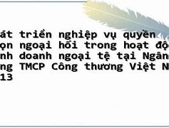 Nghiệp Vụ Kinh Doanh Ngoại Tệ